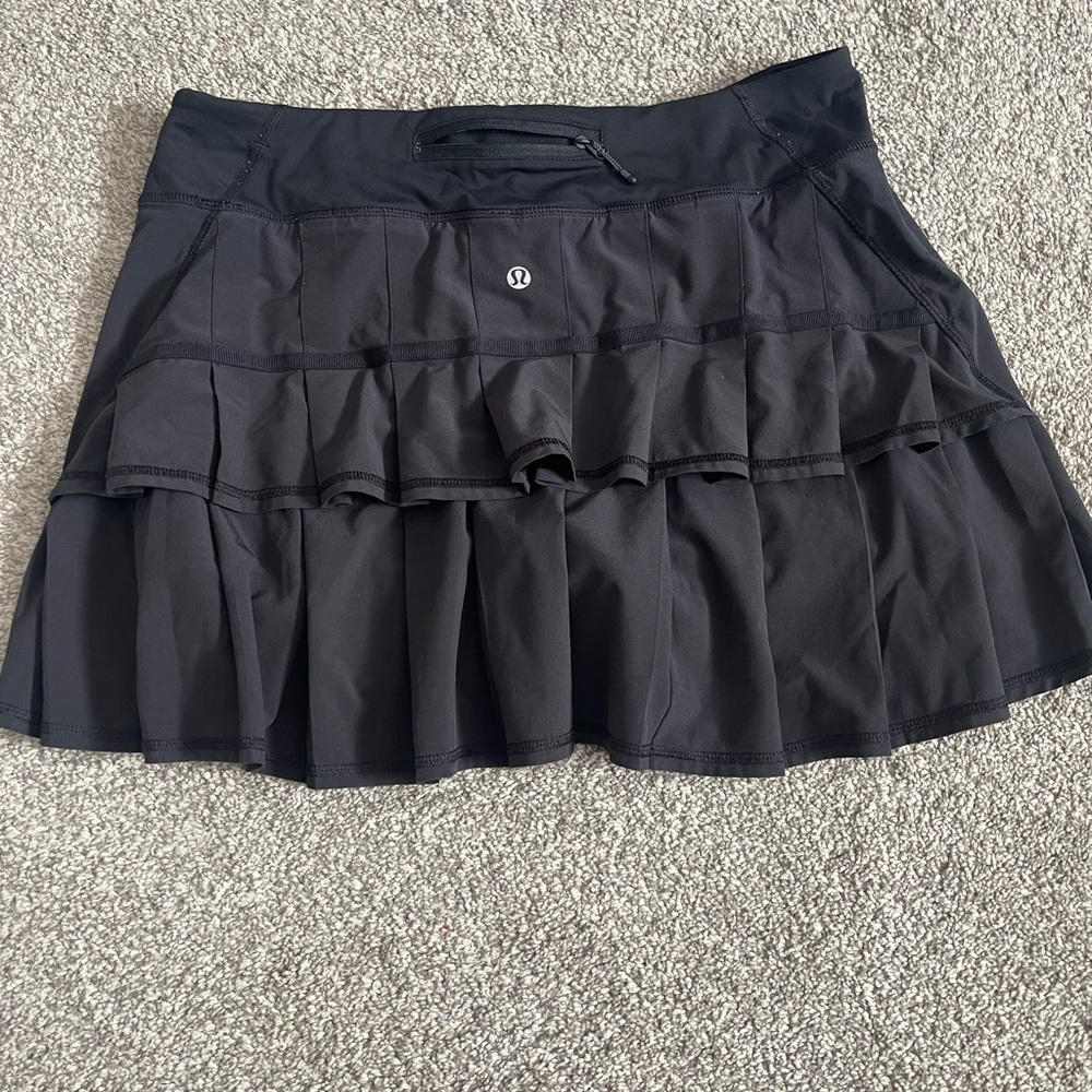 lululemon athletica Black Ruffle Skirt